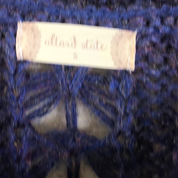 Altar’d State Cobalt Gold Marled Sweater NWT $70 - Picture 5 of 7